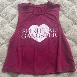 Spiritual Gangster Maroon Tank Top